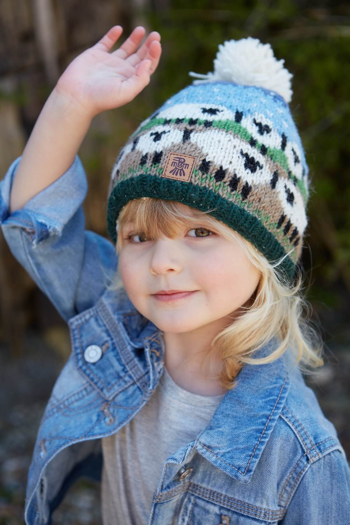 Kids Snowy Sheep Bobble Beanie