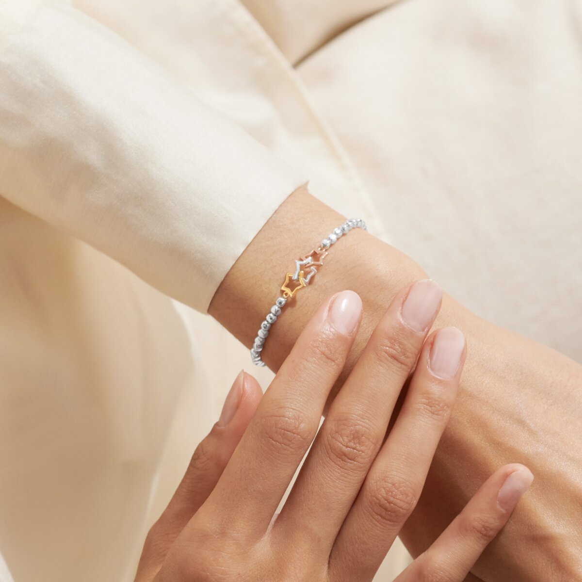 Forever Yours 'Magical Birthday Wish' Trio In Silver, Gold & RG Plated Bracelet