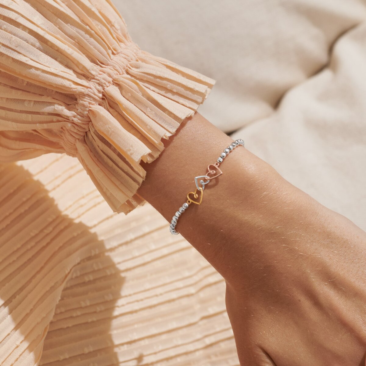 Forever Yours 'Happy Ever After' Trio In Silver, Gold & RG Plated Bracelet
