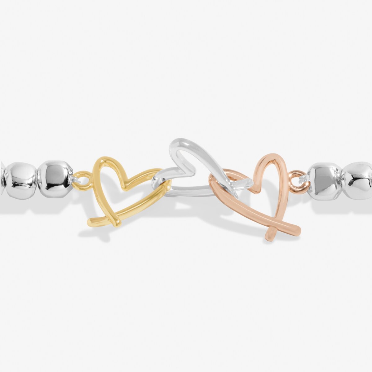 Forever Yours 'Love You More' Trio In Silver, Gold & RG Plated Bracelet