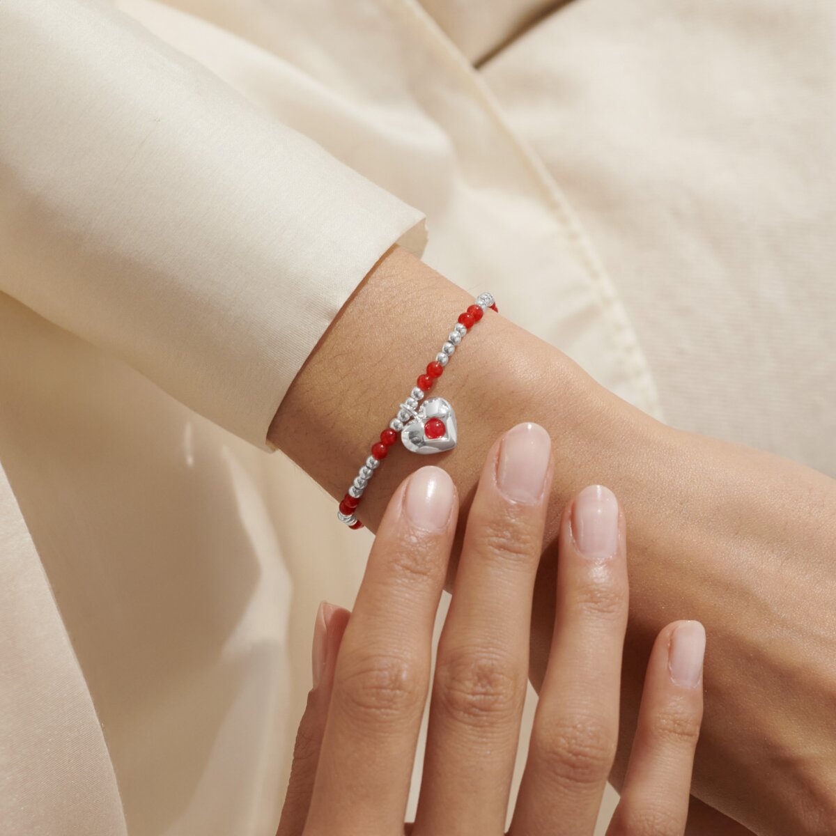 Birthstone A Little 'January' Silver Plated Bracelet