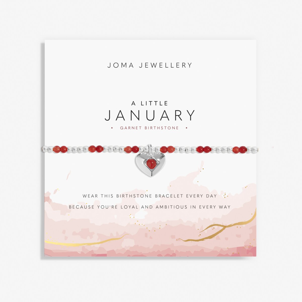Birthstone A Little 'January' Silver Plated Bracelet