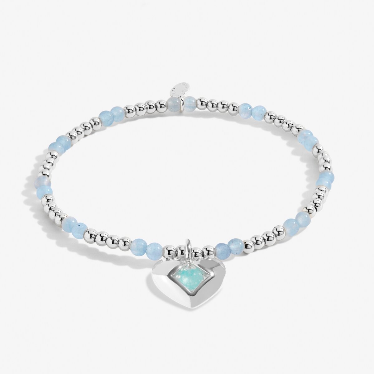 Birthstone A Little 'March' Silver Plated Bracelet