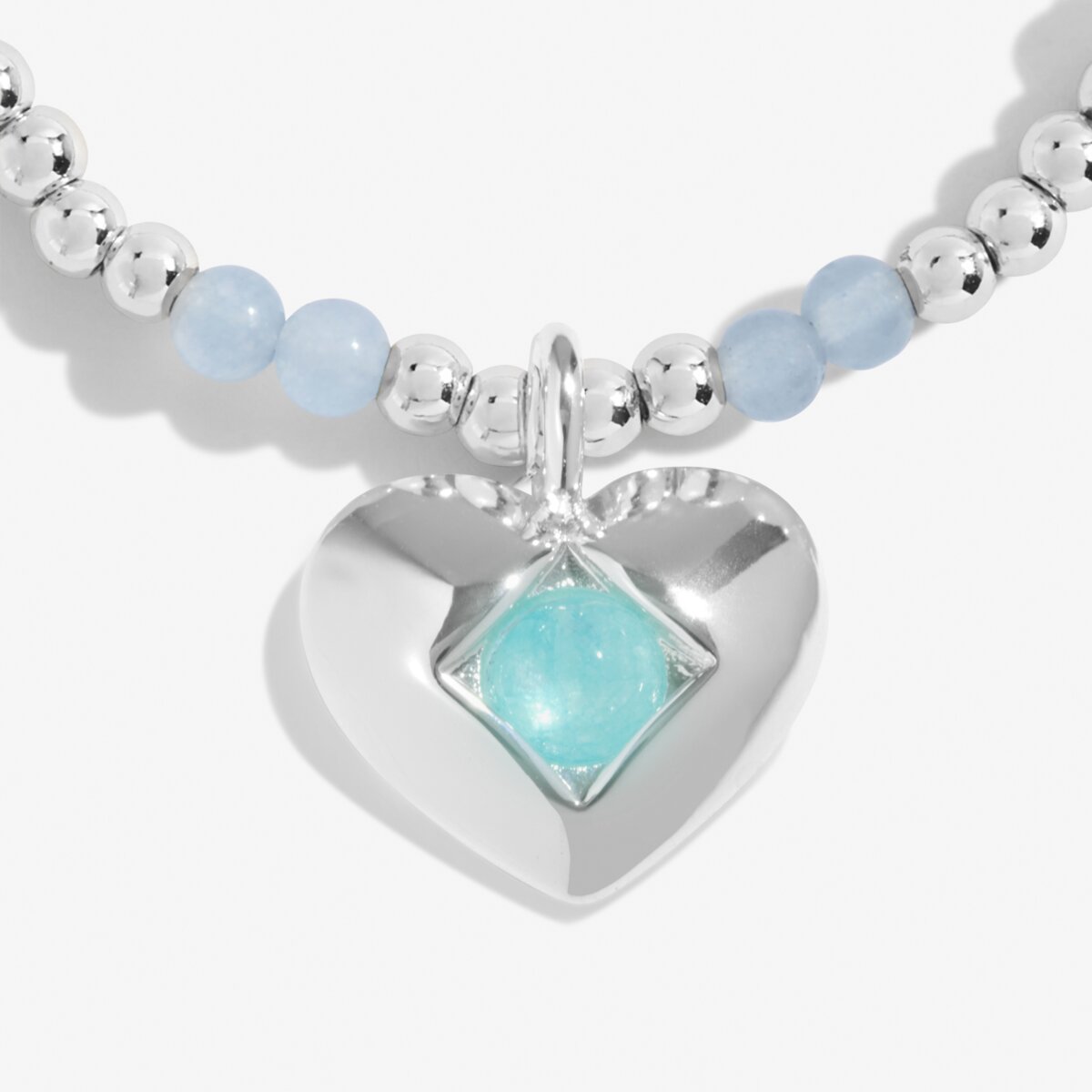 Birthstone A Little 'March' Silver Plated Bracelet