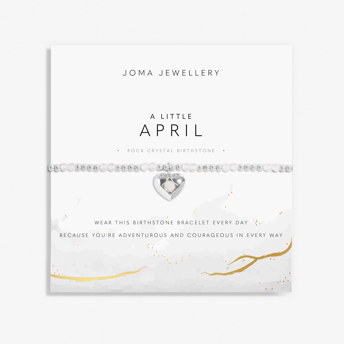 Birthstone A Little 'April' Silver Plated Bracelet
