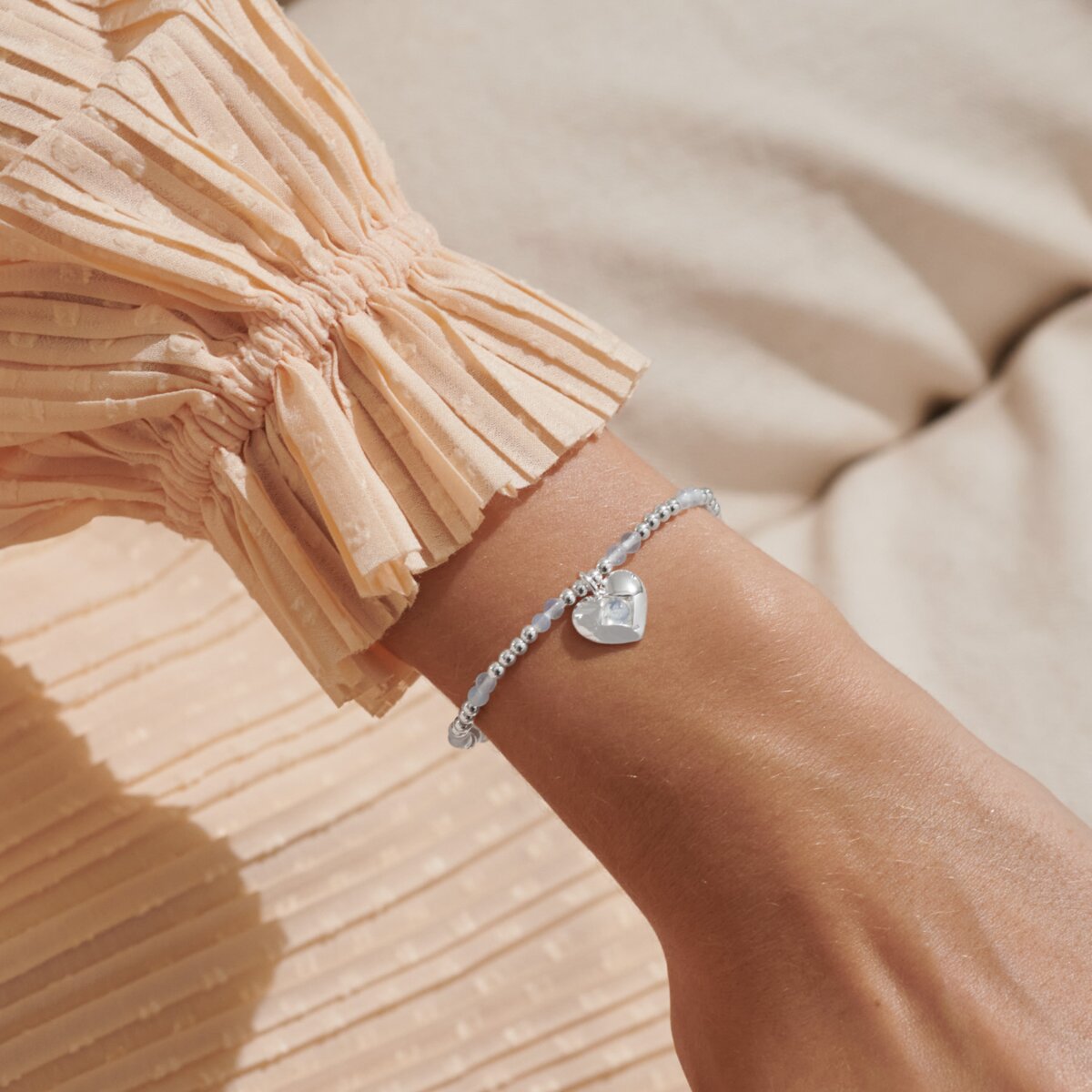 Birthstone A Little 'June' Silver Plated Bracelet