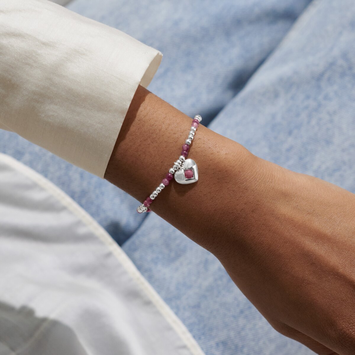 Birthstone A Little 'October' Silver Plated Bracelet