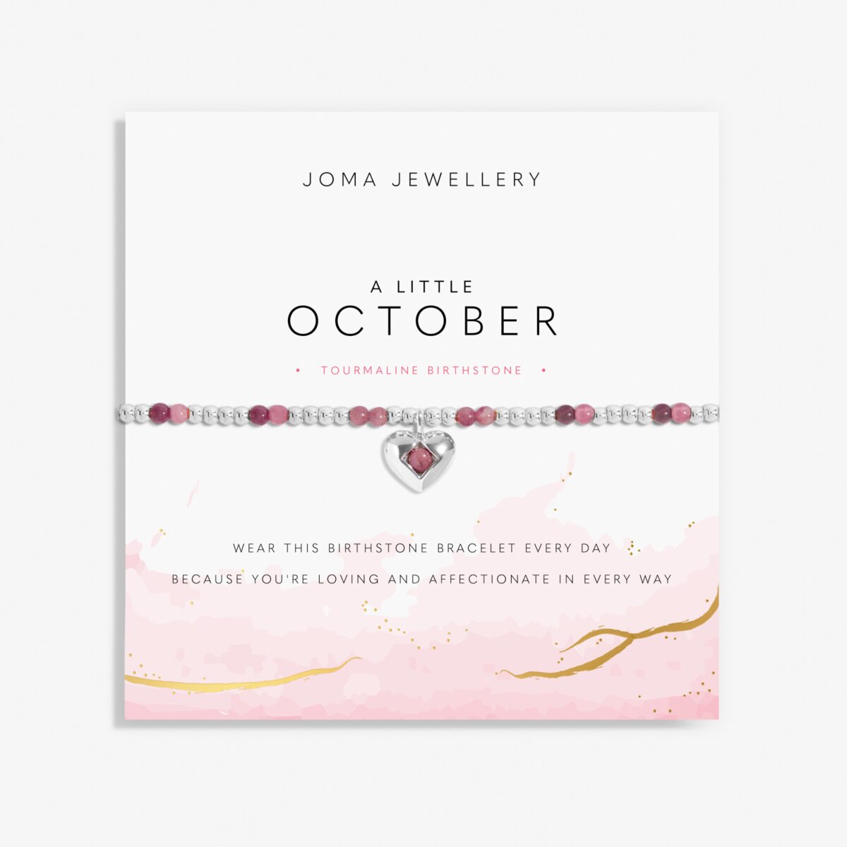 Birthstone A Little 'October' Silver Plated Bracelet