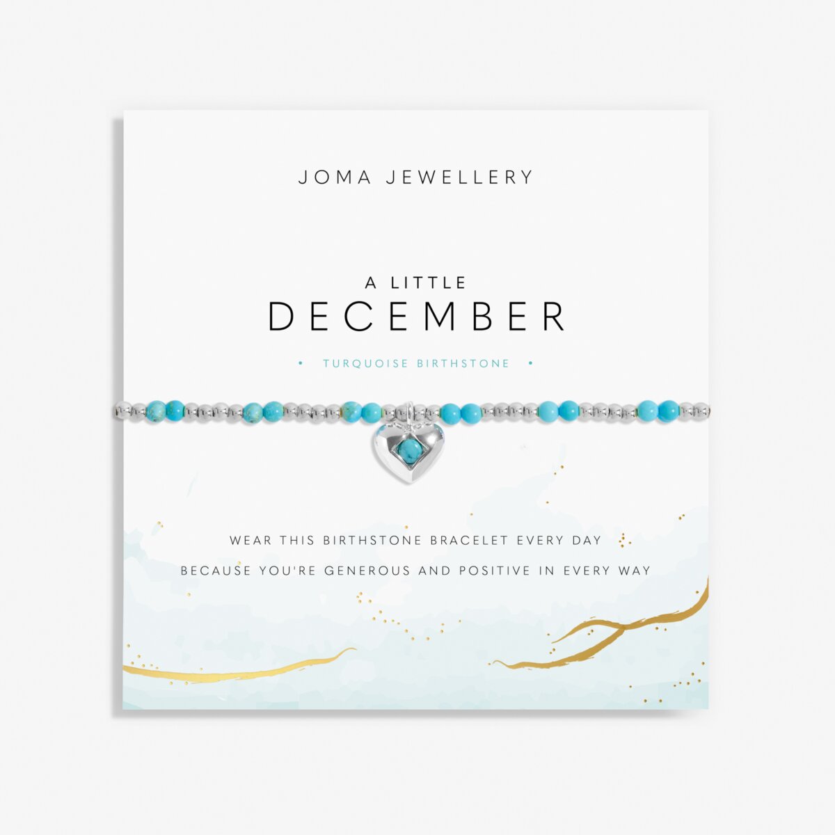 Birthstone A Little 'December' Silver Plated Bracelet