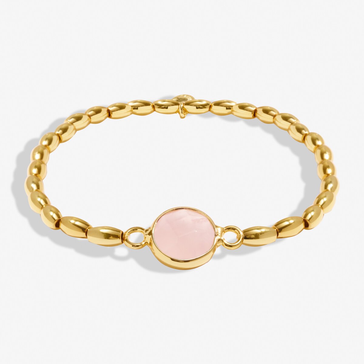Serenity Stones Pink Quartz Gold Plated Bracelet