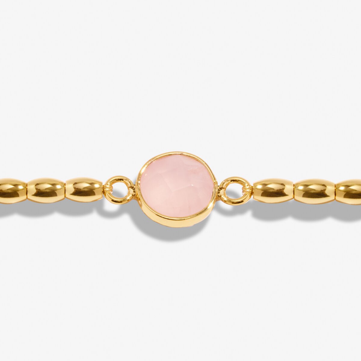Serenity Stones Pink Quartz Gold Plated Bracelet