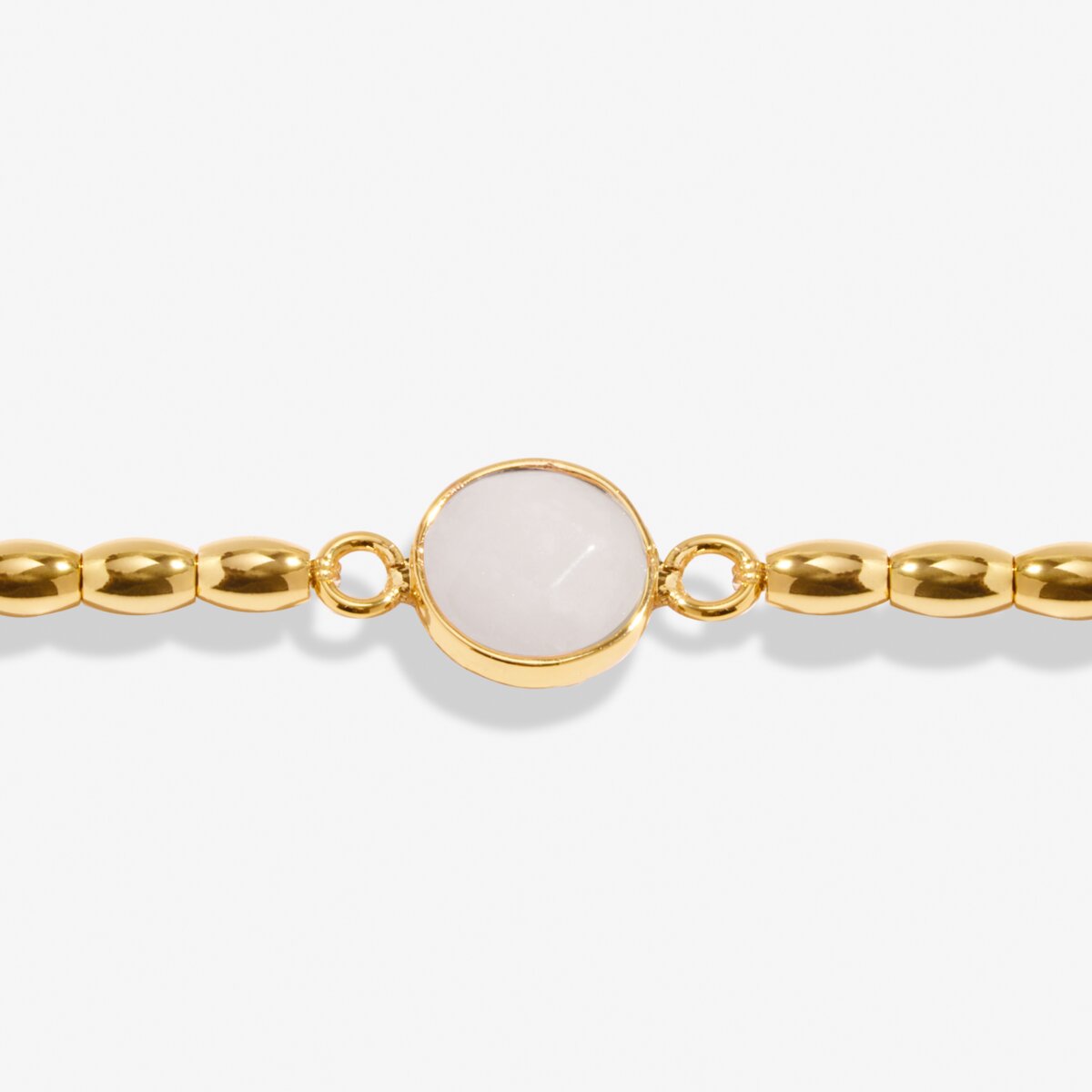 Serenity Stones White Jade Gold Plated Bracelet