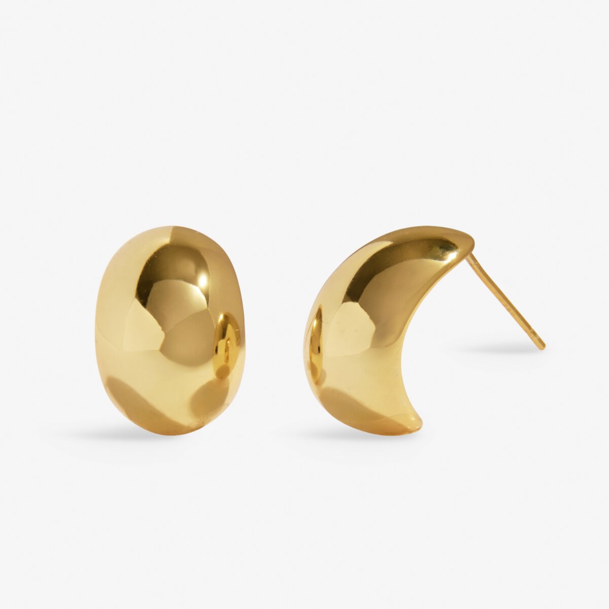 Soul Shine Statement Hoop Gold Plated Earrings Stack