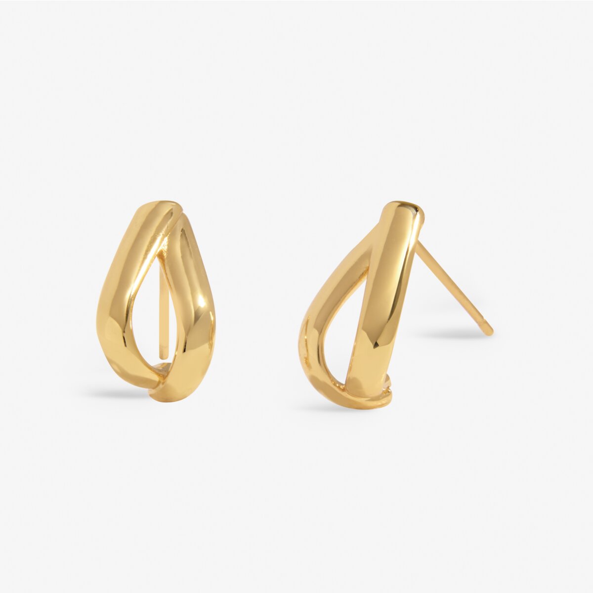 Soul Shine Statement Hoop Gold Plated Earrings Stack