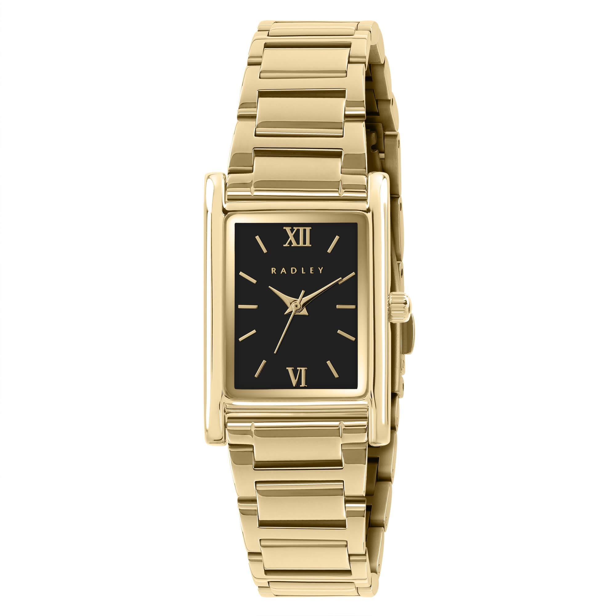 Tank Gold Plated Bracelet Watch