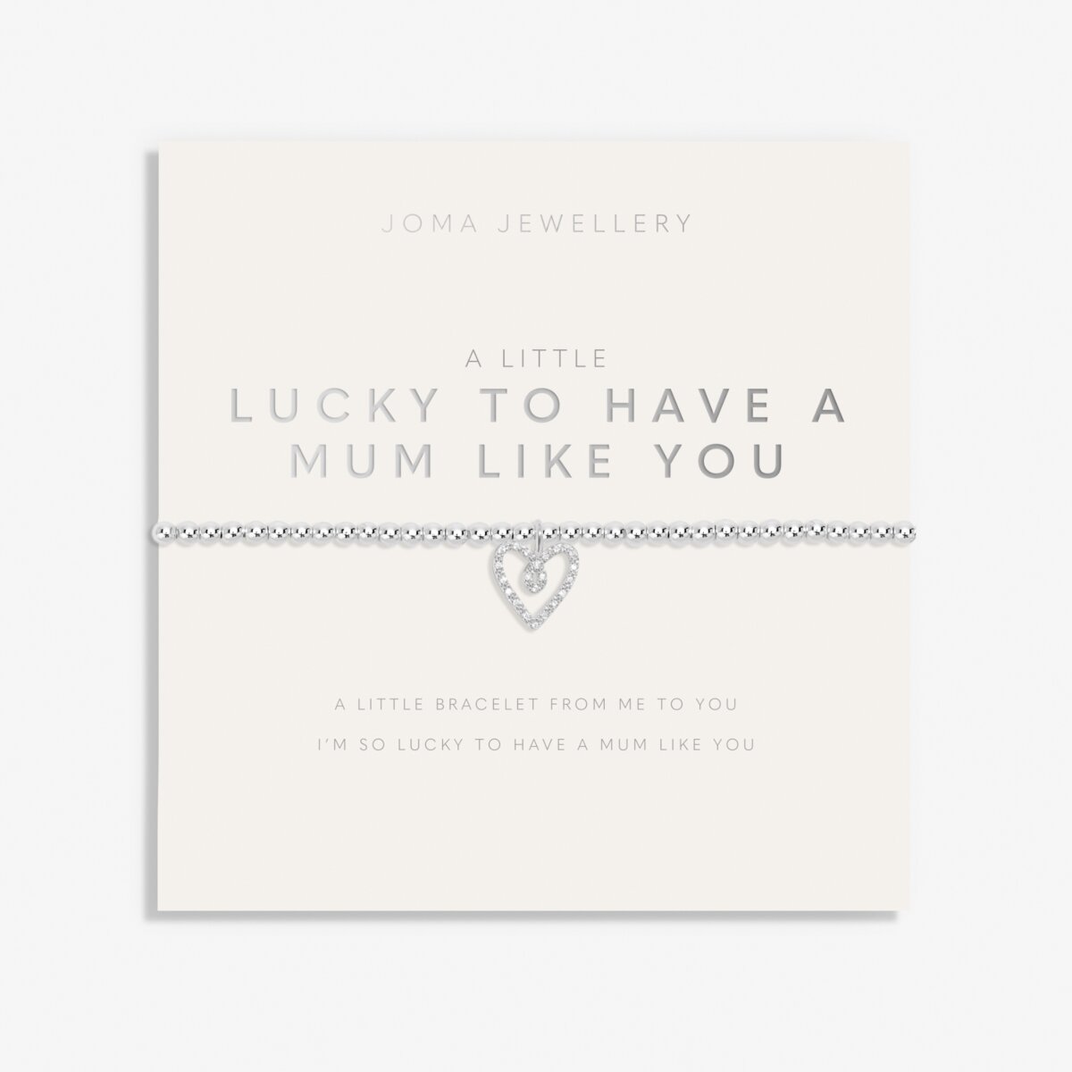 Mother's Day A Little 'Lucky To Have A Mum Like You' Silver Plated Bracelet