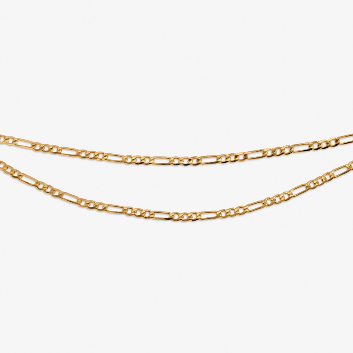 Double Figaro Gold Plated Anklet