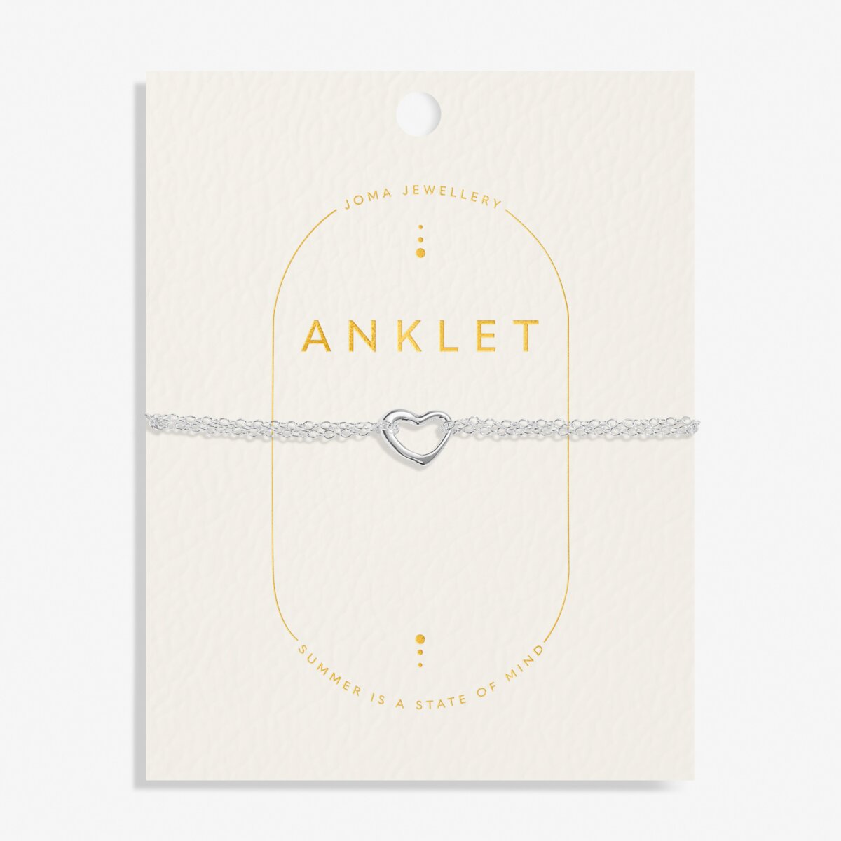Silver Plated Heart Anklet