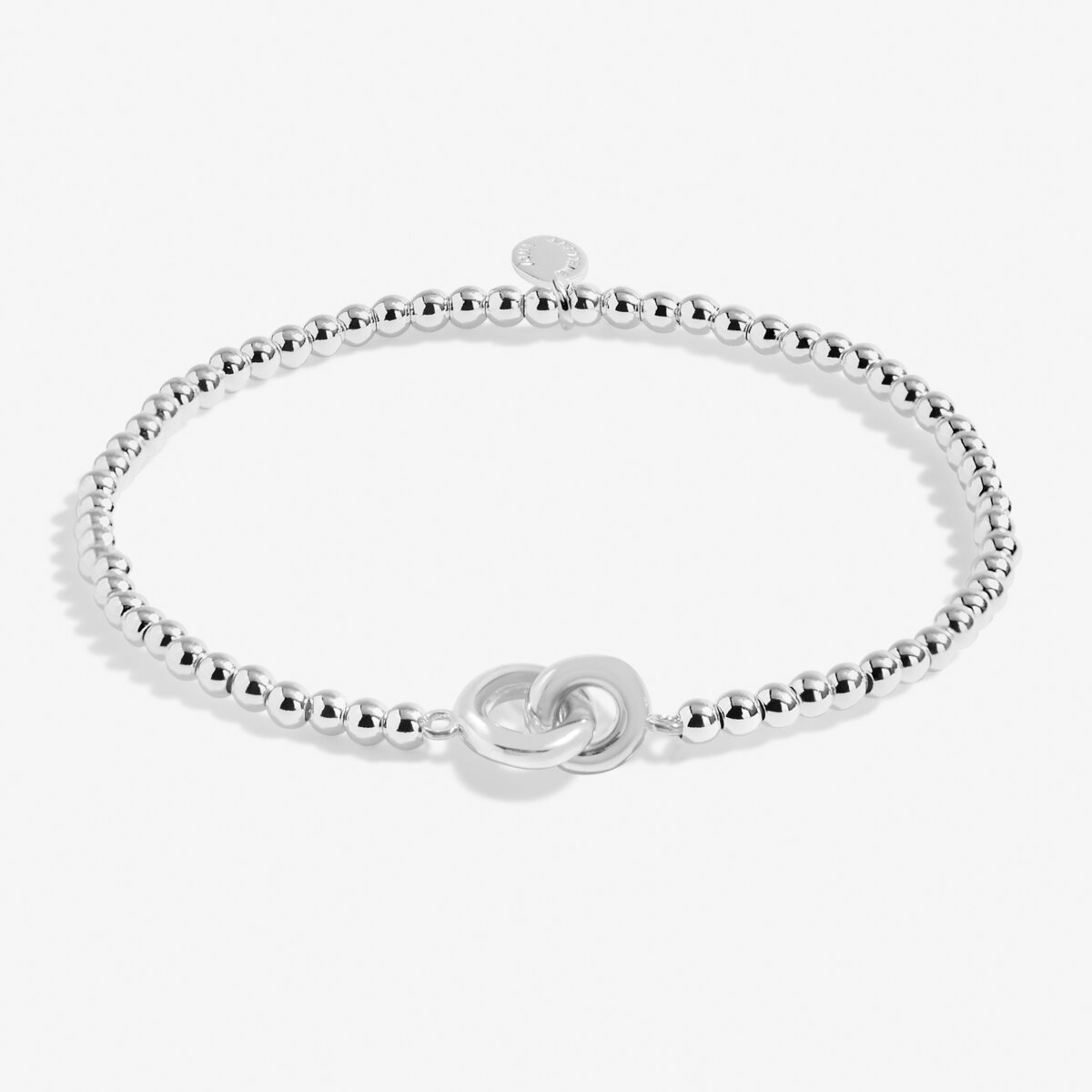 Linked Circles Silver Plated Anklet
