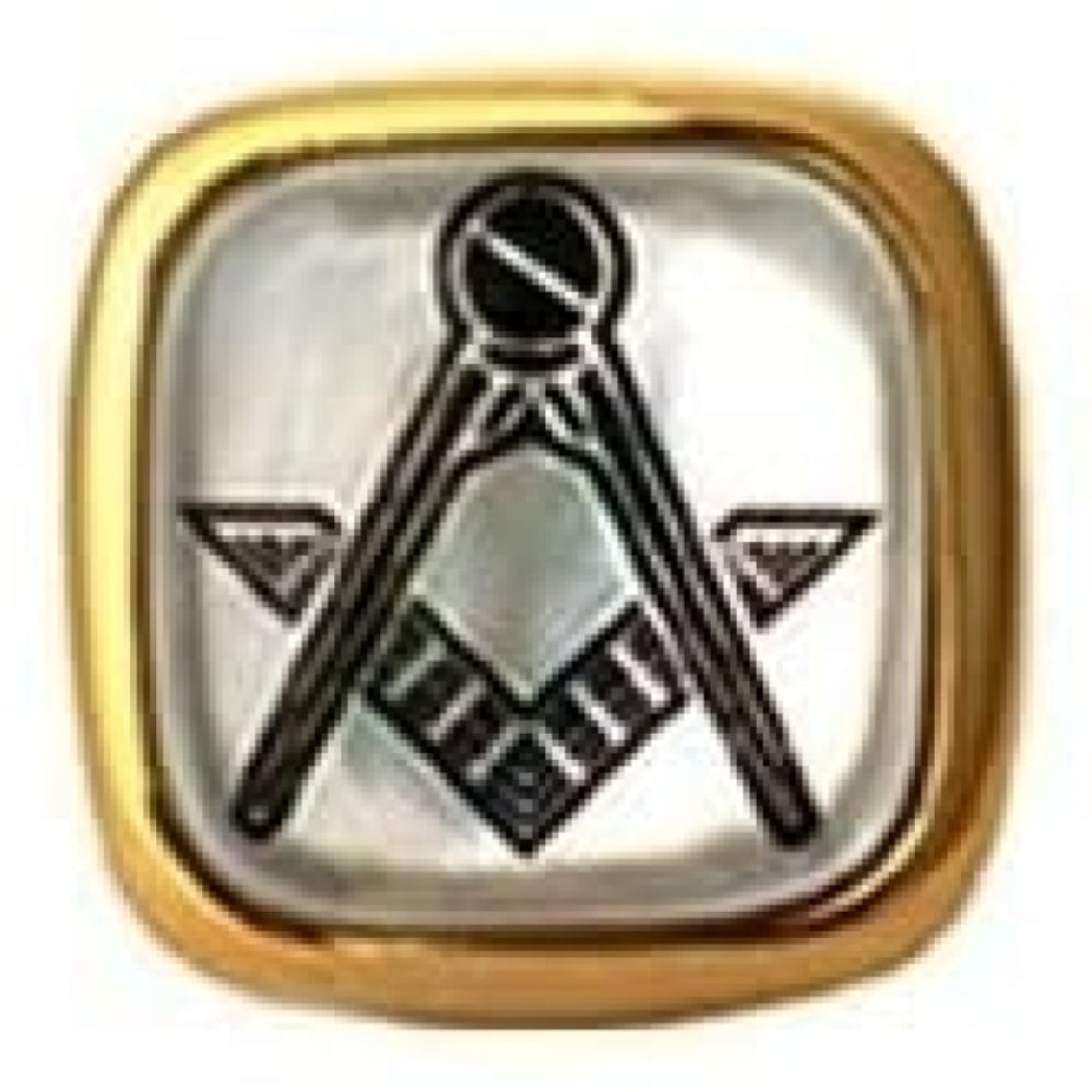 Mother of Pearl Gold Plated Masonic Tie Tac