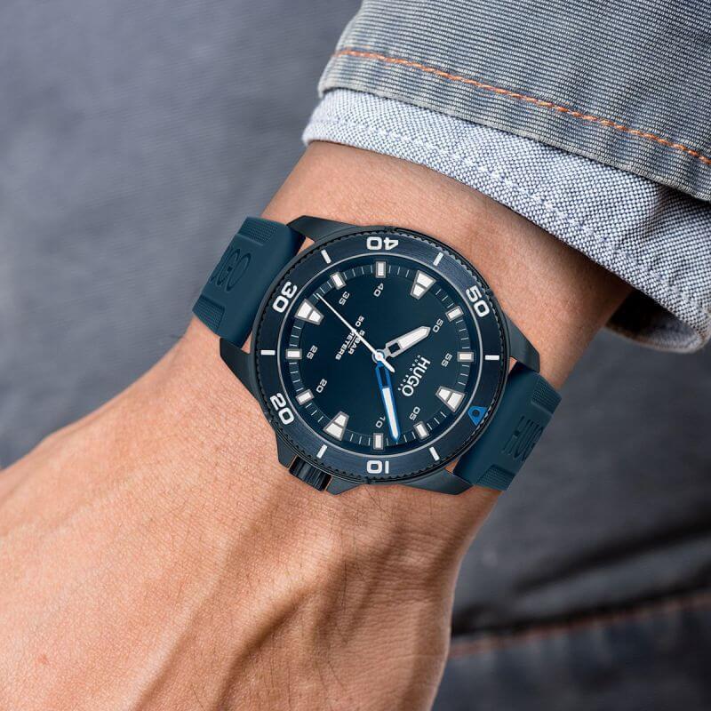 STREETDIVER Dark Blue Silicone Gents Watch