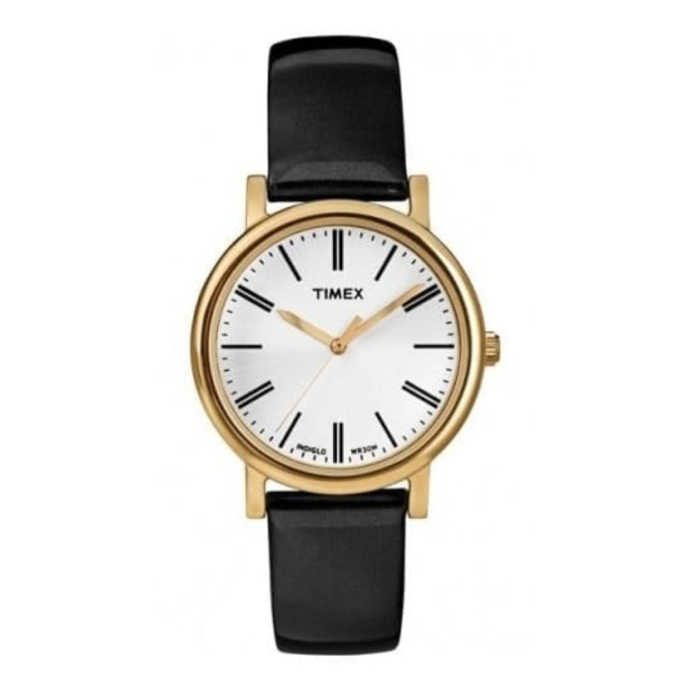 Ladies Wristwatch With Black Leather Strap