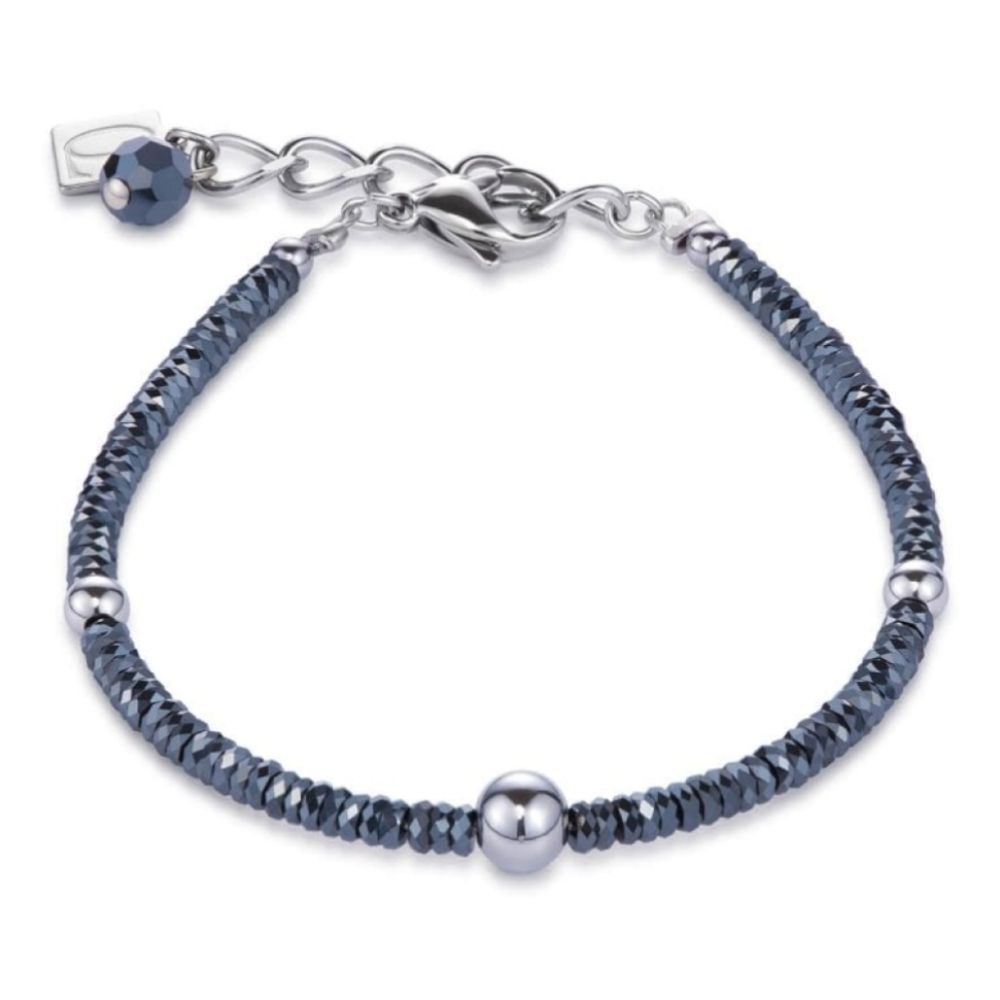 Hematite & Stainless Steel Bracelet