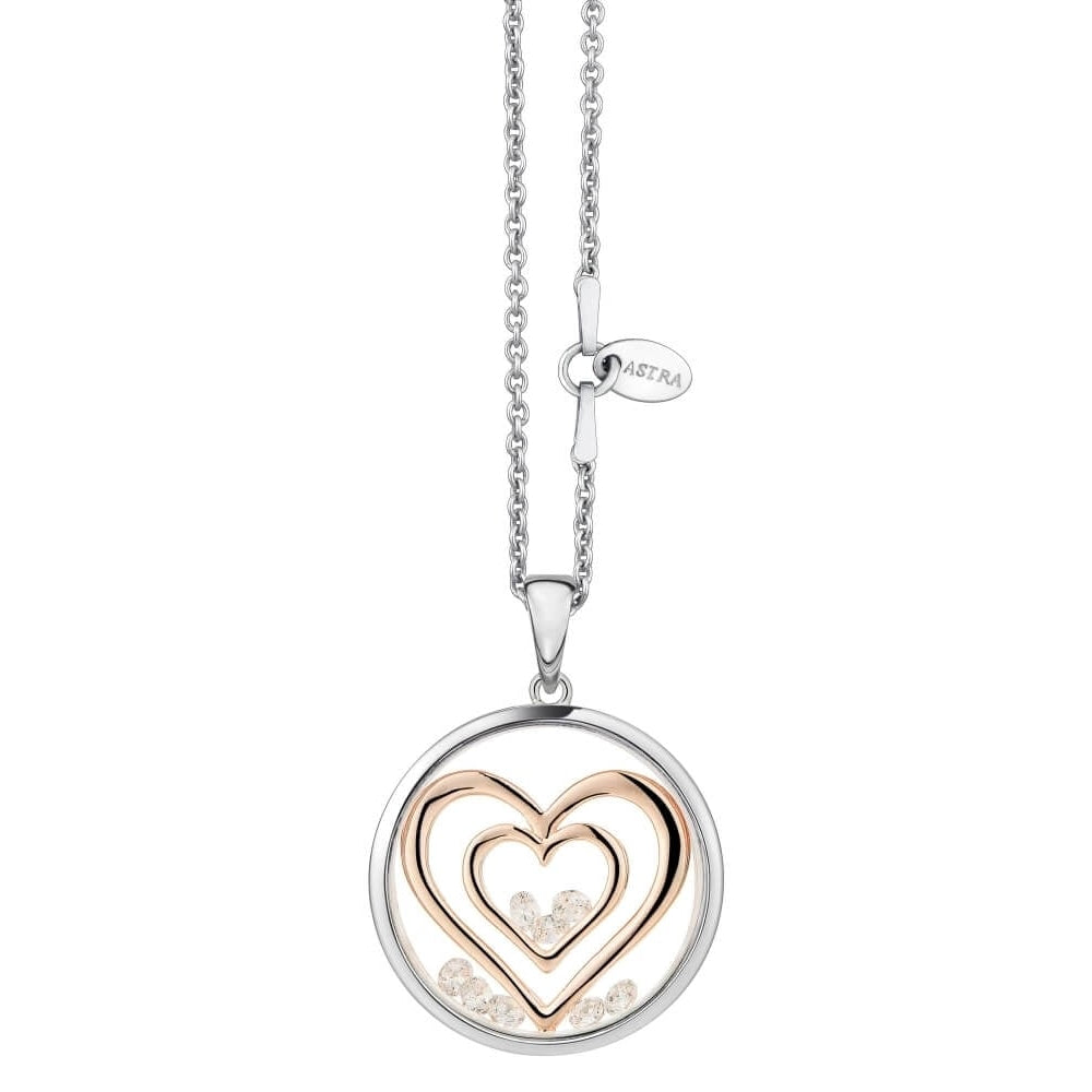 Double Heart 20mm Necklace (P4695 ROCZ)