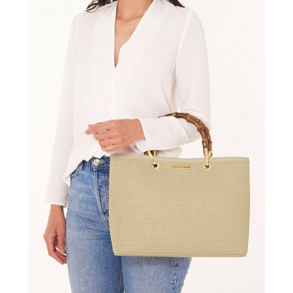 Callie Bamboo Handbag | Natural | 25.5 X 32.5 X 11cm