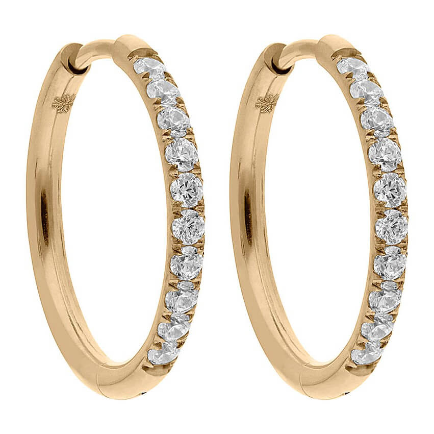 Interc Eternity YG Earring-20mm