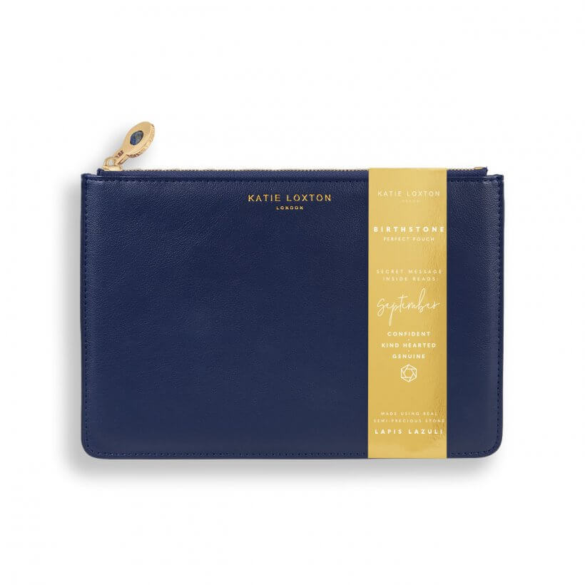 Birthstone Perfect Pouch | September | Lapiz Lazuli | Navy