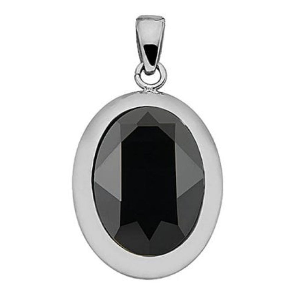 Pendant Tivola Jet Crystal Big Silver