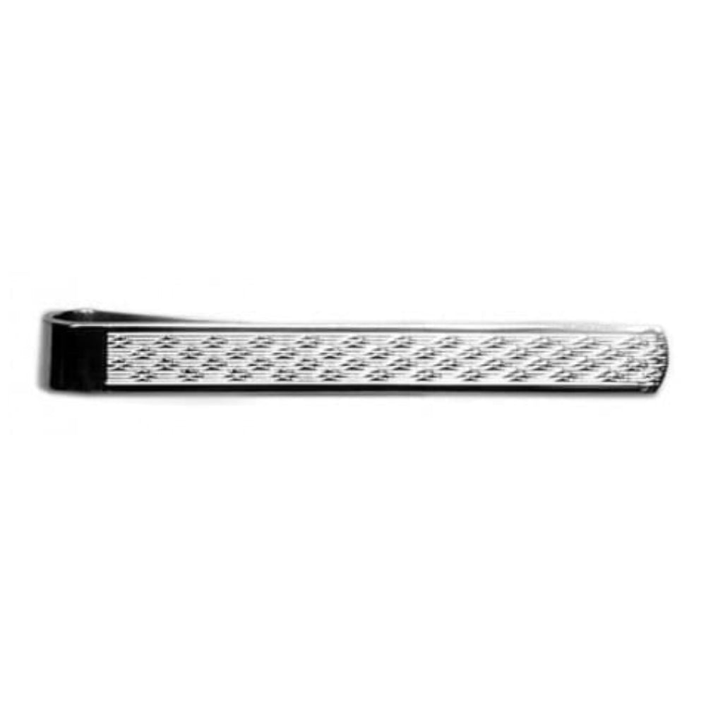Sterling Silver Foxhead Pattern Tie Bar