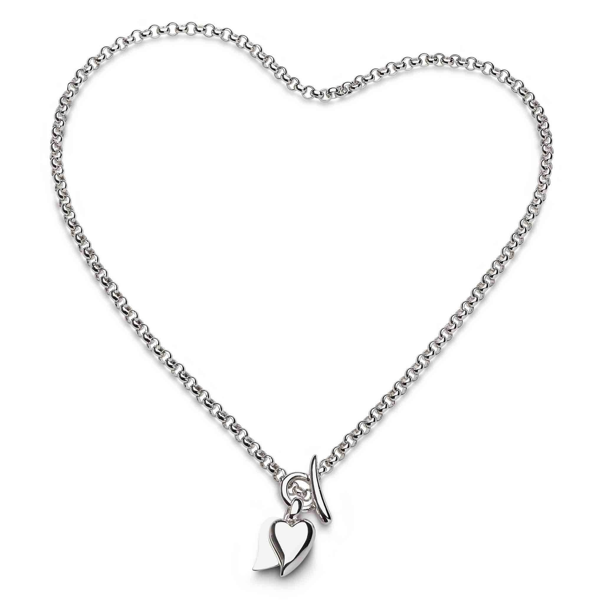 Desire Love Duet Heart T-Bar Necklace