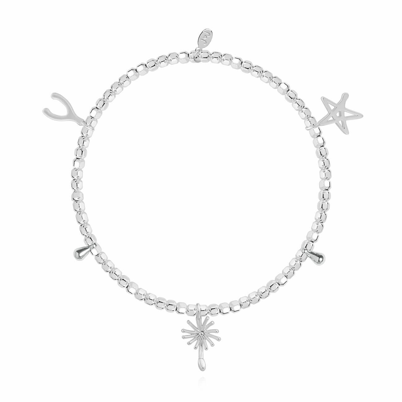 Lifes A Charm | Make A Wish | Silver | Charm Bracelet | 17.5cm Stretch