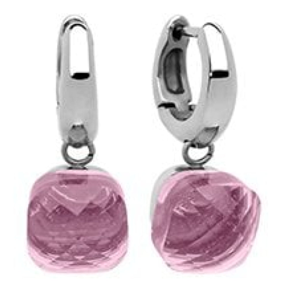 Creole "Firenze" Big (S/P) Light Rose Earrings