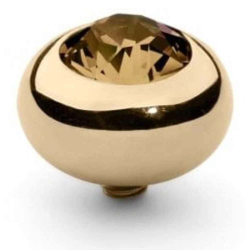 Famosa Gold 10mm Tondo Ring Top Light Colorado Topaz