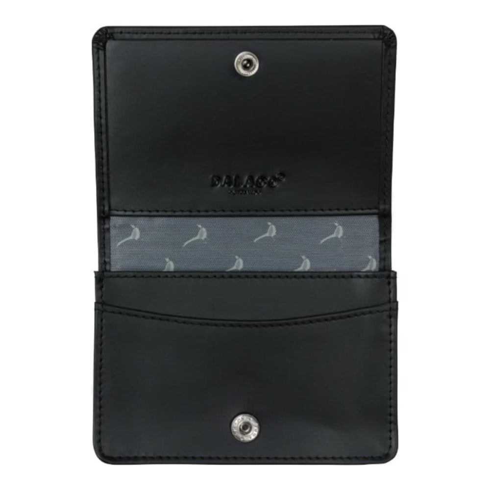 Leather Credit Card holder with Pheasant lining -Black