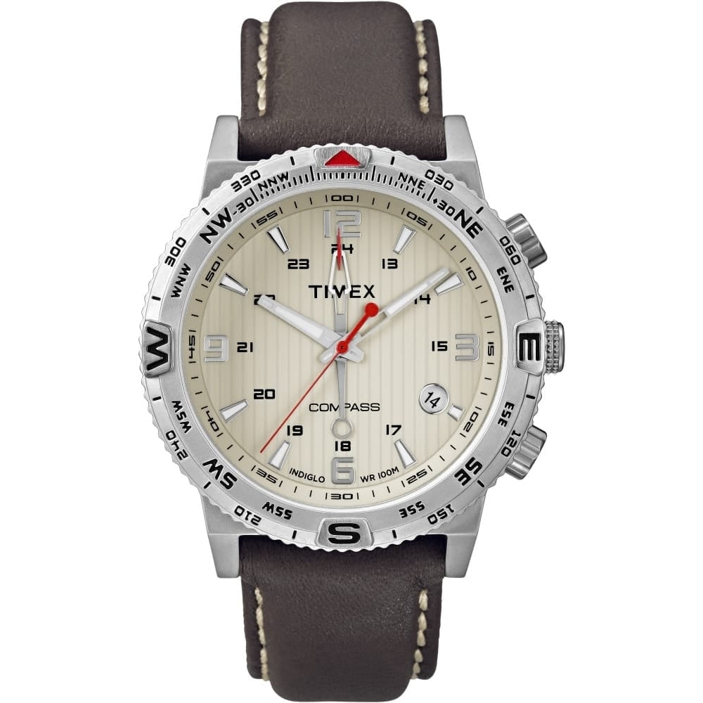 IQ COMPASS STAINLESS STEEL BRN LTH FULL