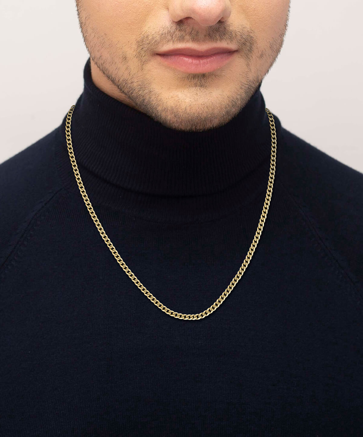 Gold Plated Chain Necklace For Him