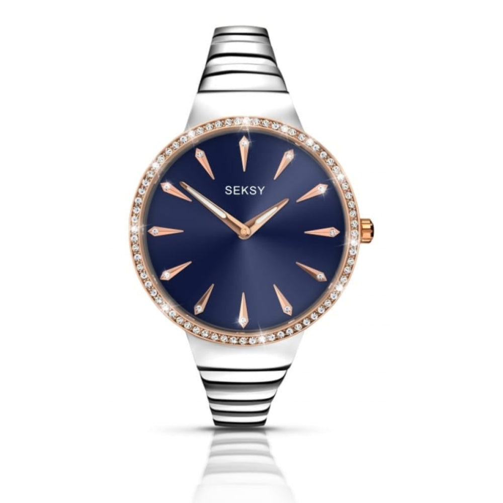 Ladies' Stainless Steel Wristwatch With Swarovski Crystals