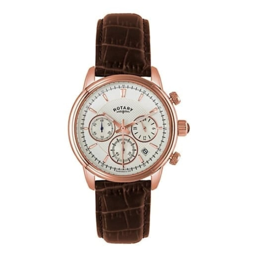 Mens Rose Gold Chronograph Watch