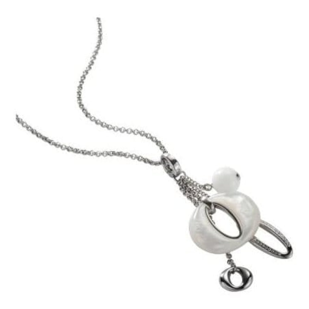Ladies Stainless Steel With Suspended Charm Necklace