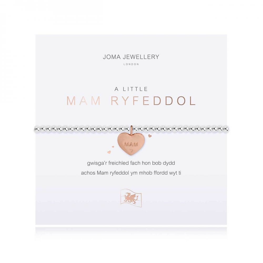 A Little | Wonderful Mam (Welsh) | Silver | Bracelet | 17.5cm Stretch
