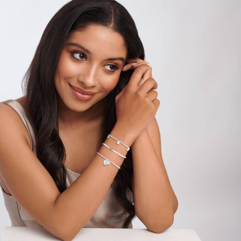 Occasion Gift Box | Merry Christmas Friend | Silver | Set Of 3 Bracelets | 17.5cm Stretch