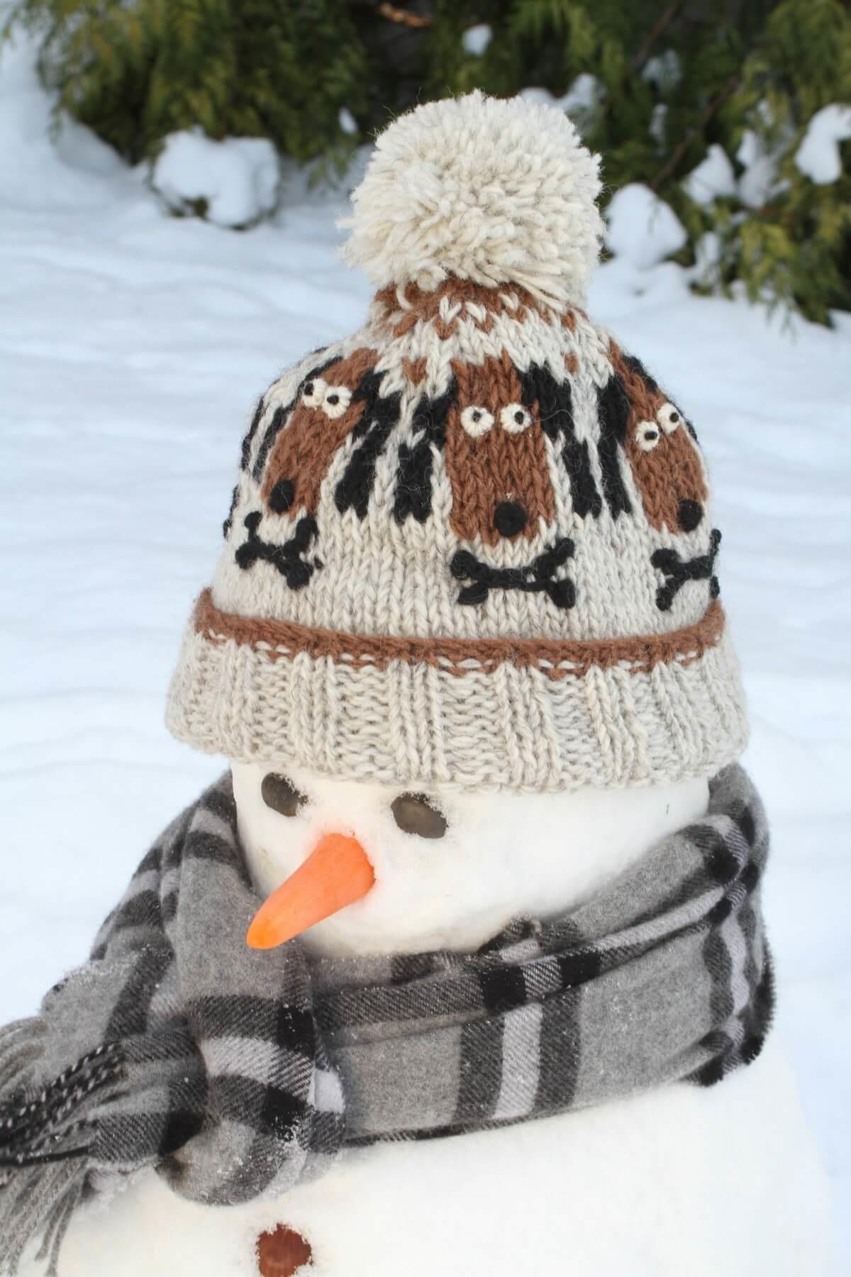 Kids Animal Bobble Hat Dog With A Bone