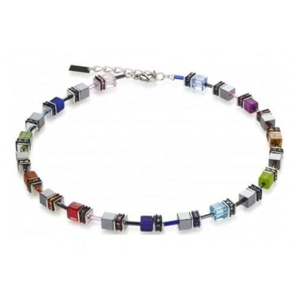 Ladies Haematite & Rhinestone Rondelles With Swarvoksi Necklace