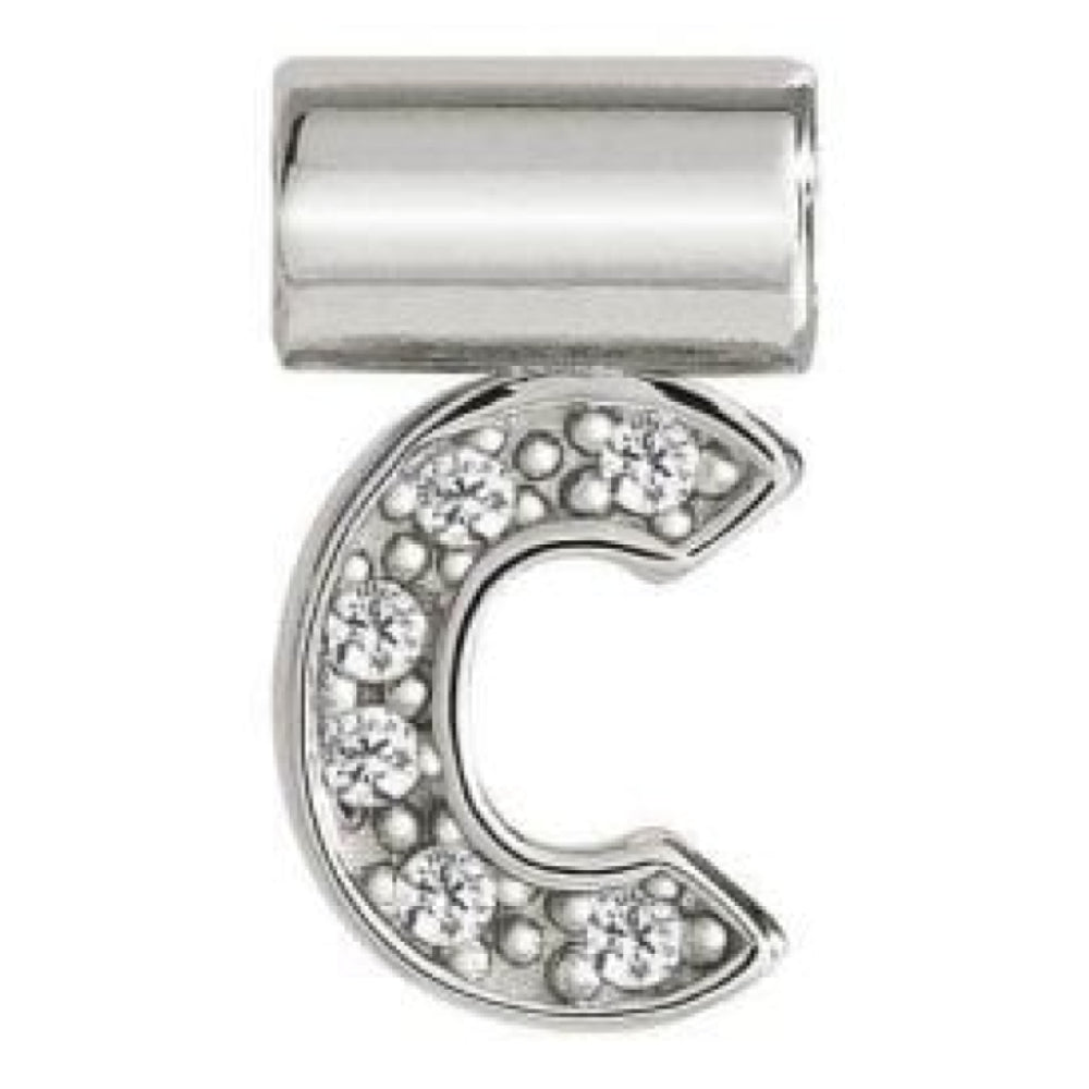 Seimia Silver Cubic Zirconia Letter C Charm