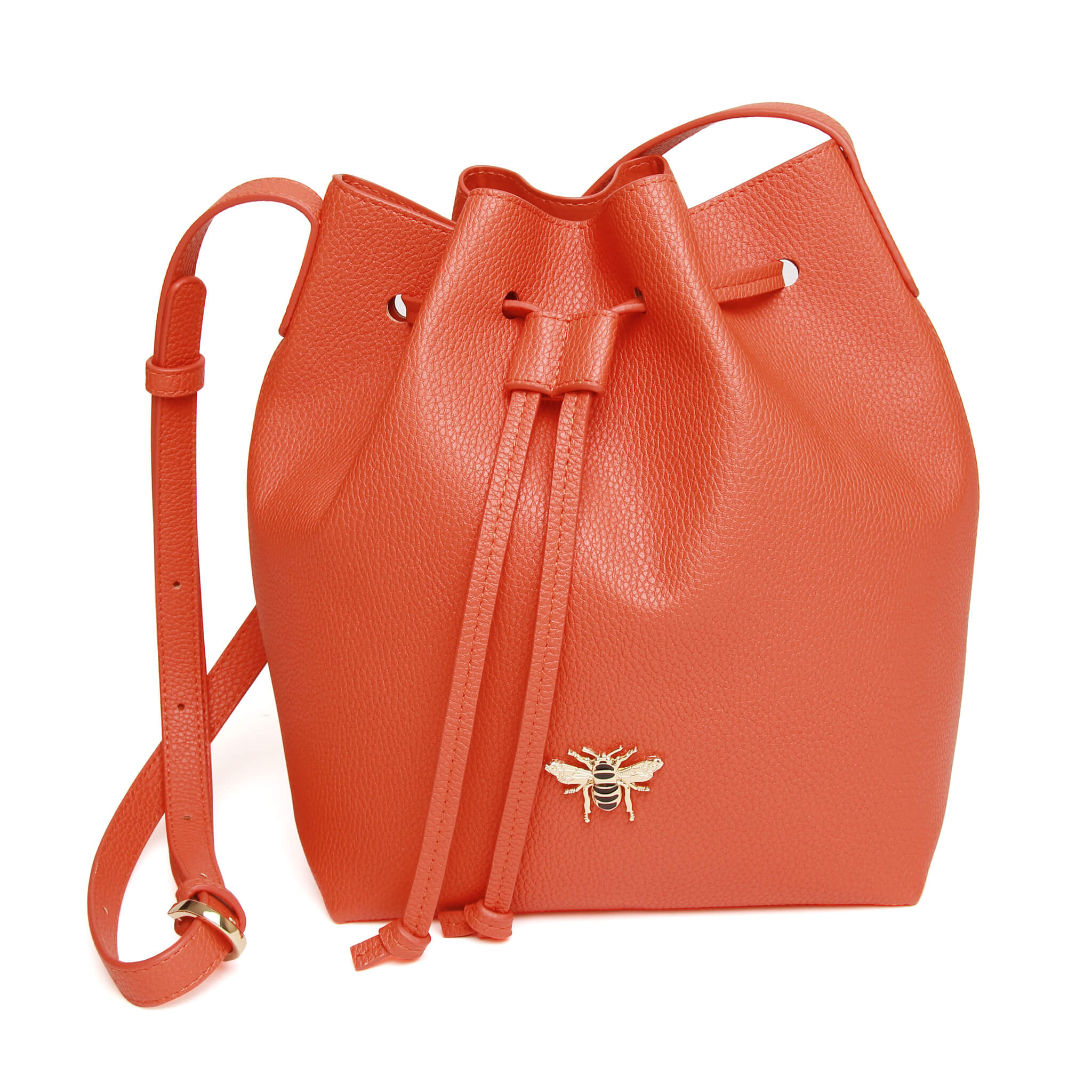 Bucket Cross Body Bag In Orange