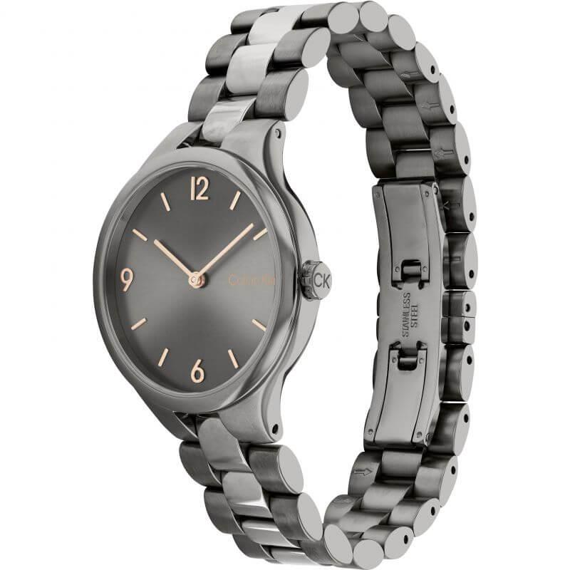 Linked Grey Sunray Dial Black PVD Bracelet Strap Ladies Watch